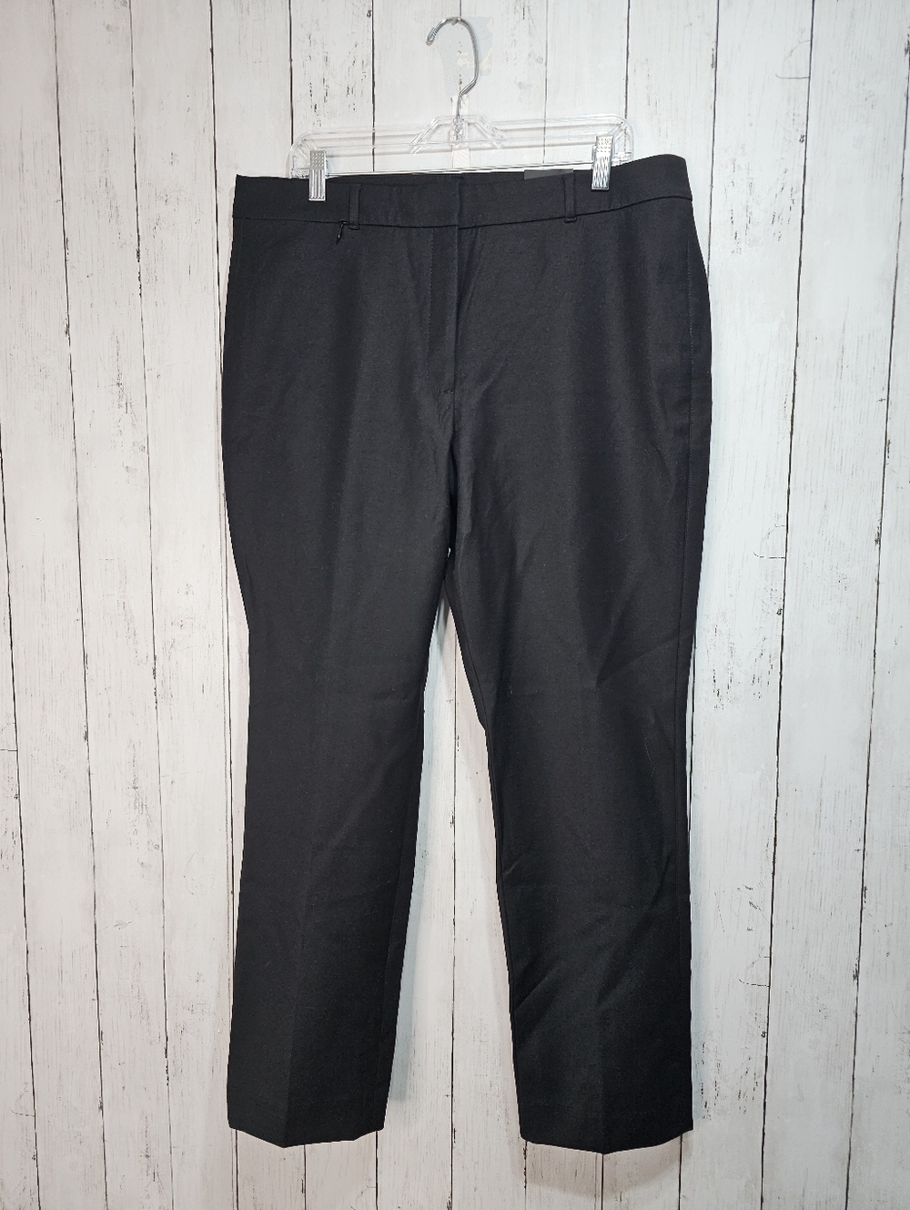 NWT WHBM White House Black Market Elle Slim Black Trouser Pant Women's Size 16.